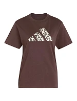 Dámske tričko adidas Animal Graphic, hnedé, KT2676 Dámske tričko adidas Animal Graphic, hnedé, KT2676