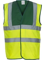 Bezpečnostná vesta Yoko HVW 100 Hi-Vis 79.W100, farba paramedic green/hi vis yellow