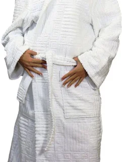 ACTION - Dámsky župan s kapucňou 31070100 biely - Vestis