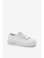Dziecięce Młodzieżowe Trampki LEE ISLA C LOW JR 50251058 Białe