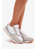 Dámske semišové tenisky Big Star HI-POLY SYSTEM - béžovo-biele