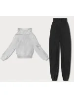 Dámska tepláková súprava s vafľami svetlo sivá (AMG-339A) Dámska tepláková súprava s vafľami svetlo sivá (AMG-339A)