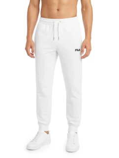 Pánske bavlnené tepláky Fila biele pohodlný športový štýl