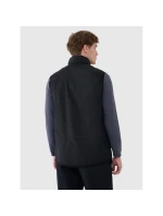 Pánska páperová trekingová vesta s Primaloftom Black 4F 4FWSS25TVJAM177-22S pánska