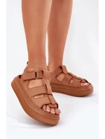 Sandały Damskie Na Platformie Camel Nitavelia