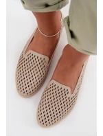 Dámské perforované polobotky Béžové Flariette