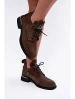 Dámske kožené topánky Vinceza 89151 Khaki