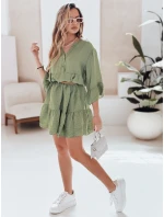 Letné mušelínové šaty LYVONNE tmavozelené FashionStreet EY2616 Letné mušelínové šaty LYVONNE tmavozelené FashionStreet EY2616