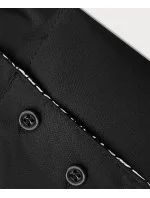 Čierna blúzka s pepitovými vsadkami (WD16113) Čierna blúzka s pepitovými vsadkami (WD16113)