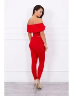 Sada s volánikom červená