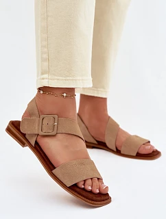 Dámske semišové sandále Big Star TT274491 beige