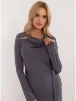 Šaty LK SK 509792.21P tmavo sivé