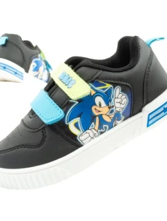 Detské športové topánky Leomil Sonic ľahké tenisky na suchý zips čierne