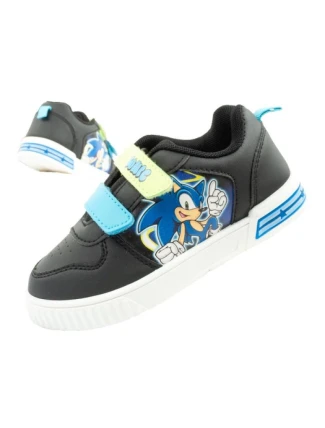 Detské športové topánky Leomil Sonic ľahké tenisky na suchý zips čierne