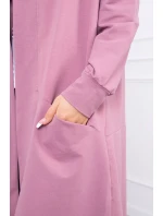 Tmavo ružová bunda oversize s kapucňou Tmavo ružová bunda oversize s kapucňou