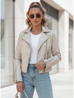 Dámska kožená bunda ramones TRUCCO beige FashionStreet TY4179