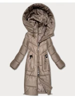 Zimná bunda do polovice stehien S'West dark beige (B/R8535-12) Zimná bunda do polovice stehien S'West dark beige (B/R8535-12)