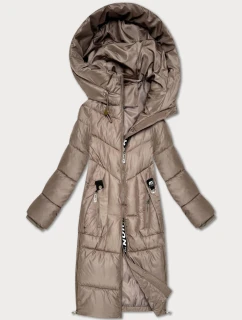 Zimná bunda do polovice stehien S'West dark beige (B/R8535-12)