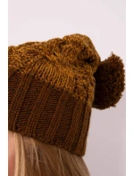 Paris fleecová čiapka K213 hnedá + horčičná Paris fleecová čiapka K213 hnedá + horčičná