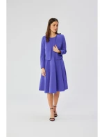S358 Priliehavé šaty bez rukávov - fialové
