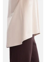 B304 Pletený sveter s výstrihom do V - pieskový