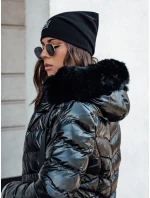 Dámska prešívaná zimná bunda s kapucňou CRYSTAL black FashionStreet TY4584 Dámska prešívaná zimná bunda s kapucňou CRYSTAL black FashionStreet TY4584
