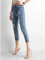 Nohavice JMP SP CHK001 jeans.81 modrá