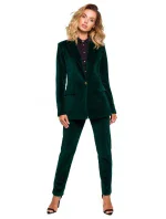 M643 Velvet single button blazer - green M643 Velvet single button blazer - green