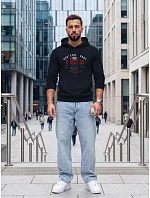 Pánska mikina s kapucňou a vreckom na hrudi s potlačou, tmavomodrá, FashionStreet NX5150BX Pánska mikina s kapucňou a vreckom na hrudi s potlačou, tmavomodrá, FashionStreet NX5150BX