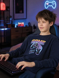 Pyžamo Cornette Young Boy 267/192 Gamepad, dĺžka rukávov 134–164