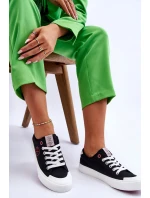 Damskie Materiałowe Tenisówki Cross Jeans LL2R4044 Czarne