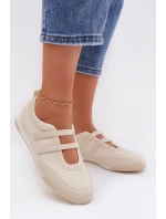 Sportovní dámské baleríny s pásky Béžové Farvessa