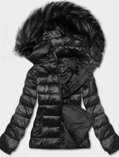 Čierna krátka dámska zimná bunda (YP-20129-1)