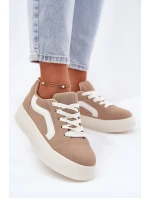 Sneakersy Damskie Na Platformie Khaki Tellnira