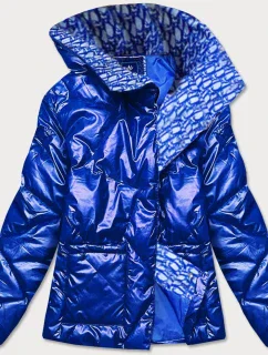Svetlomodrá dámska bunda s leskom (OMDL-023)