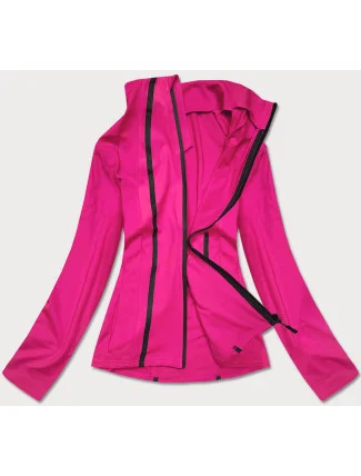 Ružová dámska mikina s nízkym stojačikom (HH020-51)