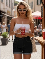 Dámske modré džínsové šortky FashionStreet SY0525