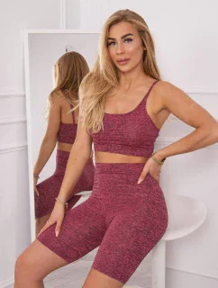 Športový set top + legíny ružová