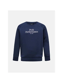 Detská mikina Peak Performance Jr Original Crew, farba tmavomodrá