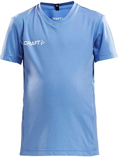 Craft Teamwear Squad Go Jersey Solid Jr Detské športové tričko s výstrihom do V 82.5582 mff blue