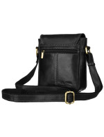 Pánske kabelky [DH] Kožená taška PTN TB 7032 COM BLAC čierna