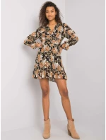 Šaty DHJ SK 12220 2.14P čierna a béžová