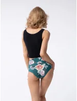 Dámske nohavičky Tea Rose Simple Brasil Maxi Green so vzorom - Julimex