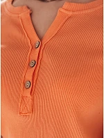 Dámska bavlnená pruhovaná blúzka KISS LOOK, oranžová, FashionStreet RY2840 Dámska bavlnená pruhovaná blúzka KISS LOOK, oranžová, FashionStreet RY2840