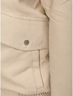 Dámska semišová bomber bunda béžová FashionStreet TY5657 Dámska semišová bomber bunda béžová FashionStreet TY5657