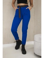 Punto Milano Zimné nohavice s opaskom chrpová modrá