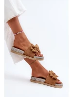 Damskie Klapki Na Platformie Z Kokardą Camel Aflia