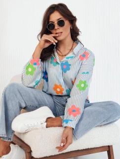 Dámske nadrozmerné tričko PLANTINA modré FashionStreet DY0400