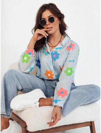 Dámske nadrozmerné tričko PLANTINA modré FashionStreet DY0400 Dámske nadrozmerné tričko PLANTINA modré FashionStreet DY0400
