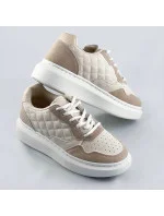 Béžové dámske šnurovacie športové poltopánky (RC-50) Béžové dámske šnurovacie športové poltopánky (RC-50)